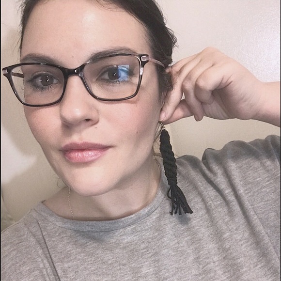 🆓w/$👋🏻Made Macrame 4ply Round Landyard Earrings - Picture 10 of 16